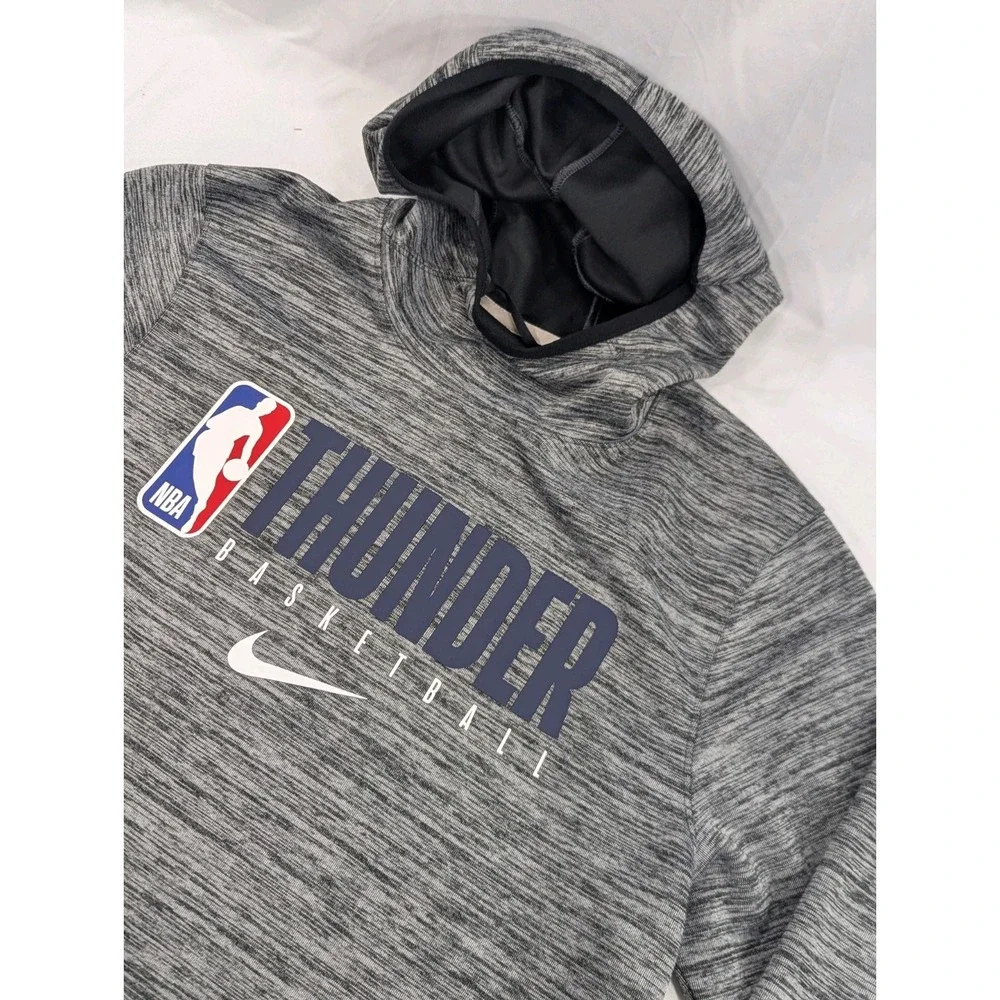 Nike Dri-FIT Oklahoma City‎ Thunder Men's Small Heathered Hoodie EUC Gray
